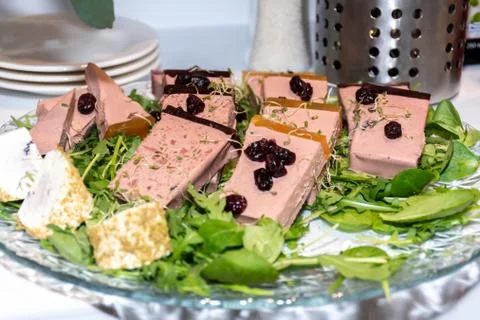 Breakfast brunch buffet selection served at a hotel or catering Stock Photos