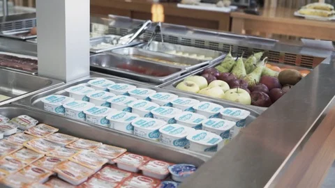 Breakfast buffe Stock Footage 89649427