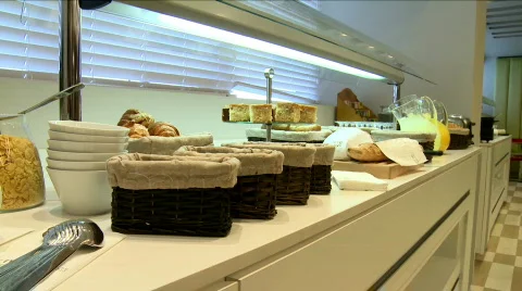 Breakfast Buffet Stock Footage