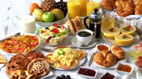 Breakfast buffet Stock-Footage 8572687
