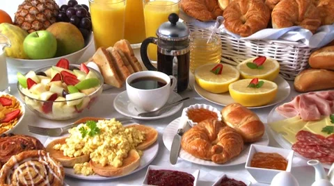 Breakfast buffet Video stock 8572732