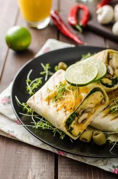 Breakfast burrito Stock Photos