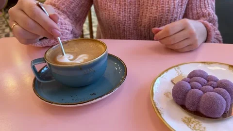 Breakfast in a cafe Stock Footage 258597232