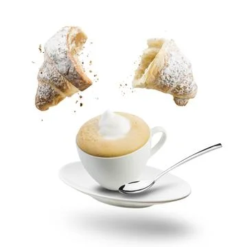 Breakfast cappuccino Stock Photos