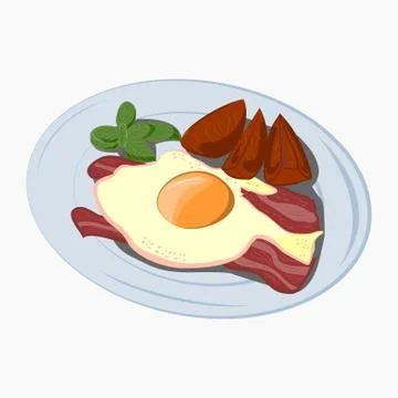 Breakfast cartoon icon. Stock Illustration