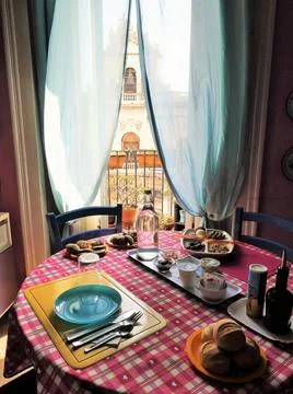 Breakfast in Catania Sicily with a view Foto stock