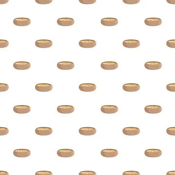 Breakfast cereal bowls seamless pattern forming background Illustrazione stock