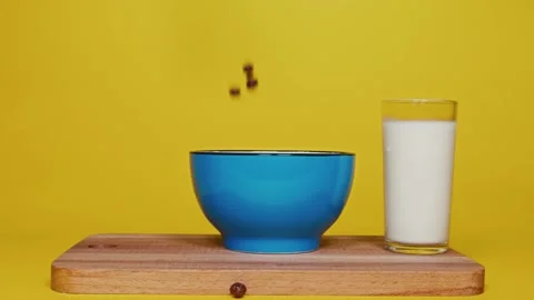 Breakfast cereal hoops in 4k UHD Stock Footage 145763164