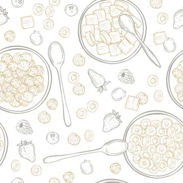 Breakfast cereals. Vector  illustration Stock Illustration
