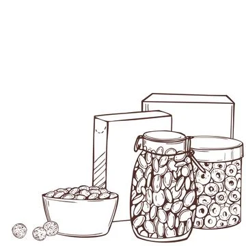 Breakfast cereals. Vector  illustration Stock Illustration