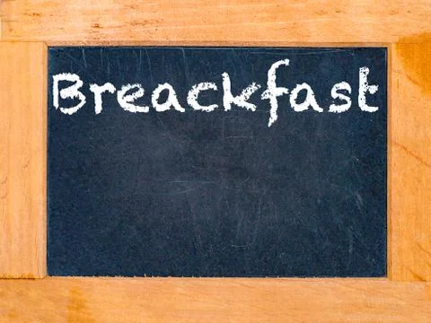 Breakfast Chalk Board Stock Photos