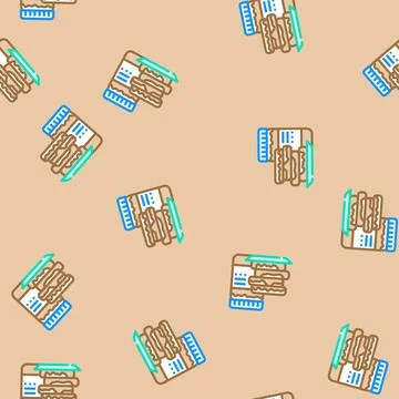 Breakfast chocolate candy food vector seamless pattern Stock Illustration