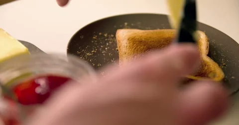 Breakfast close up slowmotion 4k Видео 64235305