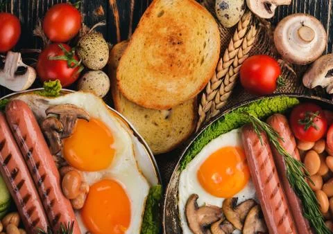 Breakfast with coffee and coffee Stock Photos