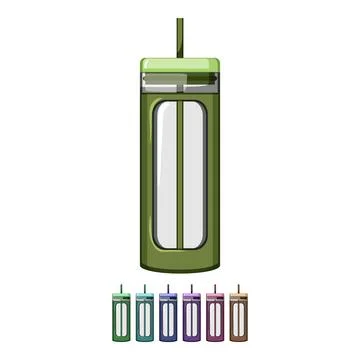 Breakfast coffee glass cartoon vector graphic Stock Illustration