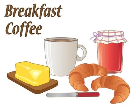 Breakfast coffee Stock Illustration