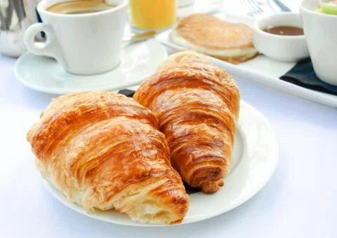 Breakfast with coffee Stock Photos
