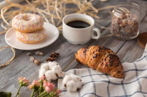 Breakfast of coffee Stock Photos