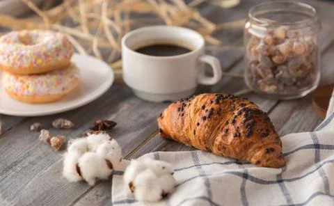 Breakfast of coffee Stock Photos
