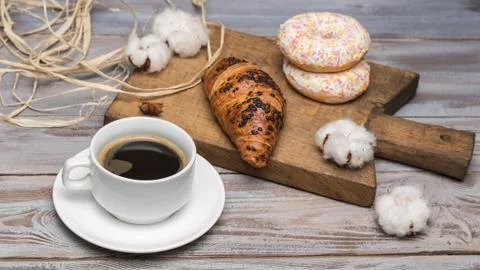 Breakfast of coffee Stock Photos