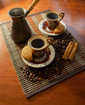 Breakfast with coffee Stock Photos
