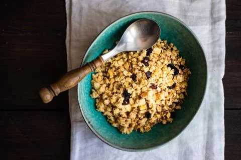 Breakfast concept with oatmeal Stock-Fotos