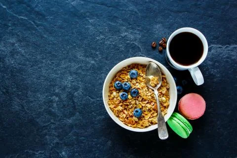 Breakfast concept on table Stock Photos