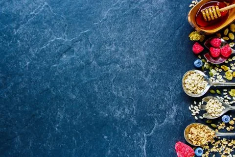 Breakfast concept on table Stock Photos