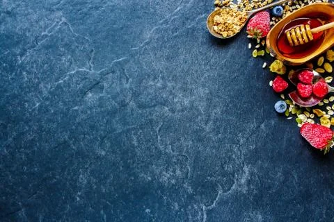 Breakfast concept on table Stock Photos