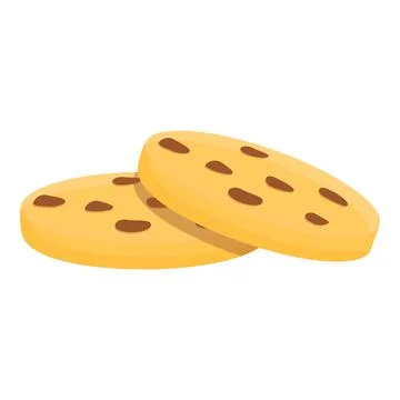 Breakfast cookie icon, cartoon style Stock Illustration