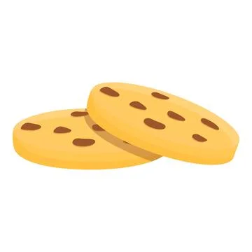 Breakfast cookie icon, cartoon style Stock Illustration