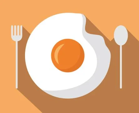 Breakfast cooking icons flat design イラスト素材