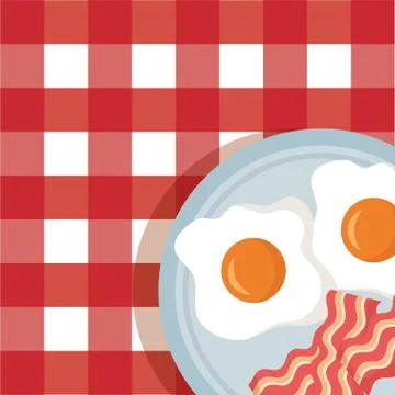 Breakfast cooking icons flat design Stockillustratie