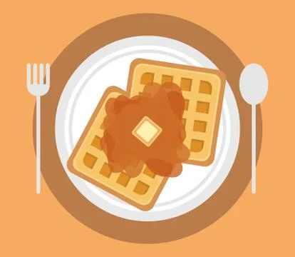 Breakfast cooking icons flat design イラスト素材