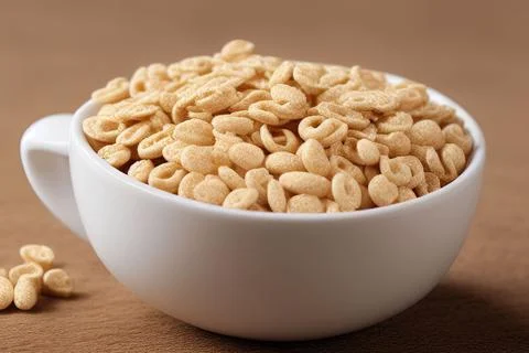 Breakfast corn flakes. bowl of corn flakes. IA Tehnology Stock Photos
