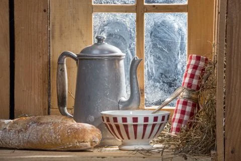 Breakfast in the countryside Stock Photos