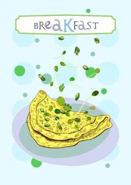 Breakfast cover Stock Illustration