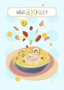 Breakfast cover Stock Illustration