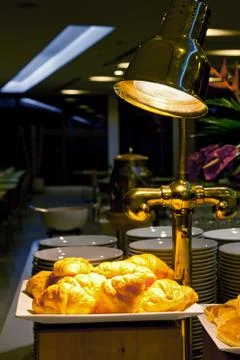 Breakfast croissant Stock Photos