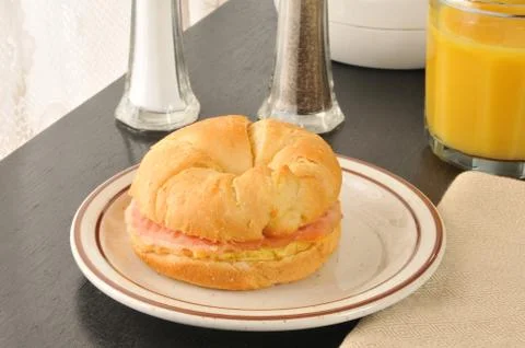 Breakfast croissant Stock Photos