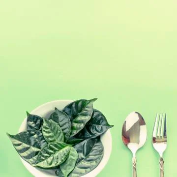Breakfast dish set plate fork spoon ingredients. Stock Photos