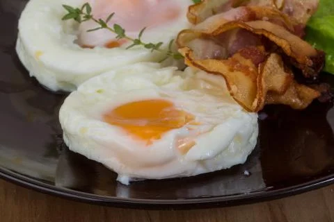 Breakfast with egg and bacon Stock Photos