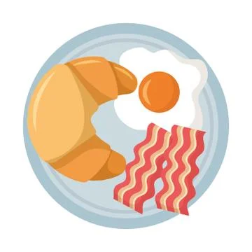 Breakfast egg and bread vector design Stock Illustration
