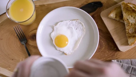 Breakfast Egg layflat  Stock Footage 128513193