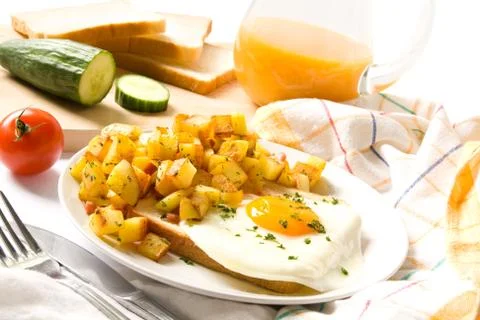 Breakfast with egg Stock Photos