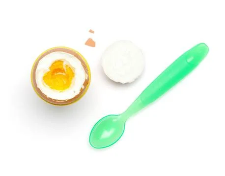 Breakfast egg - top view Stock Photos