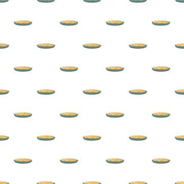 Breakfast eggs cartoon pattern seamless background Illustrazione stock