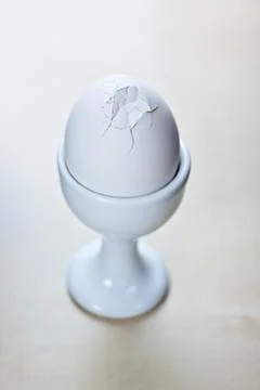 Breakfast eggs in egg cup Stock-Fotos