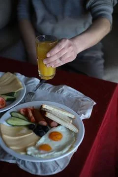 Breakfast of eggs Stock Photos