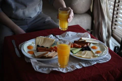 A  breakfast of eggs Stock Photos